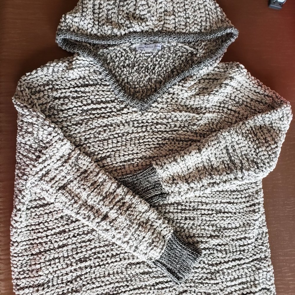 Young, Fabulous & Broke Hi Low Cozy Merle Hooded Sweater Oversized S/M - Picture 1 of 6